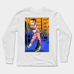 Piper Punk Skater (Background) Long Sleeve T-Shirt